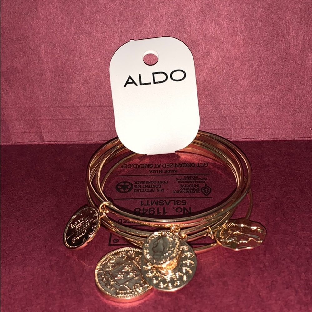5pk Gold Aldo Bracelets